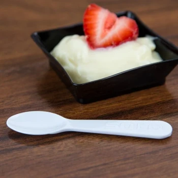 Solo 00080-0222 3" White Plastic Taster Spoon - 3,000/Case