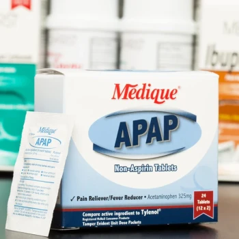 Medique 14564 APAP Acetaminophen Tablets - 24/Box