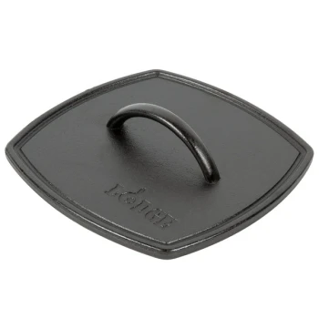 Lodge LFIP3 8 1/4" Pre-Seasoned Cast Iron Flat Grill Press