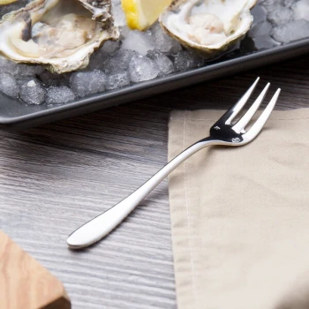 Chef & Sommelier T0421 Lazzo 5 5/8" 18/10 Stainless Steel Extra Heavy Weight Oyster Fork by Arc Cardinal - 36/Case