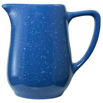 International Tableware Campfire 13 oz. Speckle Ocean Blue Stoneware Creamer - 12/Case