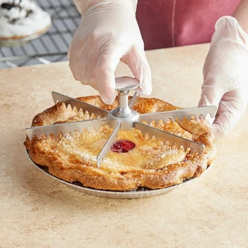 Choice 9" Aluminum 6-Cut Pie and Cake Marker