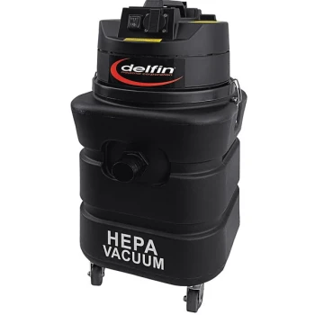 Delfin Industrial Pro HEPA 13 Gallon Dry Canister Vacuum with HEPA Filtration and Toolkit HV106 - 115V