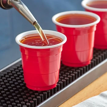 Choice 2 oz. Red Plastic Shot Cup - 50/Pack