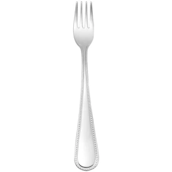 Oneida Pearl by 1880 Hospitality T163FOYF 5 3/4" 18/10 Stainless Steel Extra Heavy Weight Oyster / Cocktail Fork - 12/Case