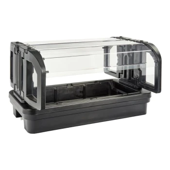 Cambro Versa 4' Black Table Top Food / Salad Bar with Sneeze Guard 4TTFSBSG110