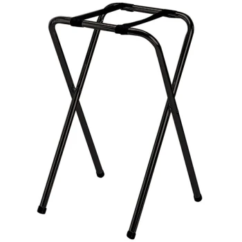 TableCraft 23BK Black-Powder-Coated Metal Tray Stand - 29 1/2"