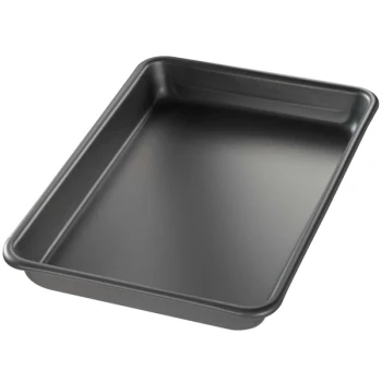 Chicago Metallic 41852 BAKALON Eighth Size 16 Gauge 6 7/16 inch x 9 7/16 inch Curled Rim, No Wire Aluminum Sheet / Bun Pan