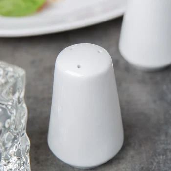 Libbey 911194501 Reflections Aluma White Porcelain Pepper Shaker - 36/Case
