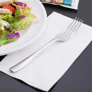 Libbey 929 038 Quartet 7 1/4" 18/8 Stainless Steel Extra Heavy Weight Dessert / Salad Fork - 12/Case
