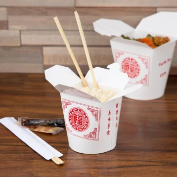 Fold-Pak SmartServ 16SSPRINTM 16 oz. Printed Chinese / Asian Microwavable Paper Take-Out Container - 500/Case