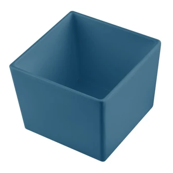 TableCraft CW5018PB Simple Solutions 1/6 Size Pigeon Blue Cast Aluminum Straight Sided Bowl - 5" Deep