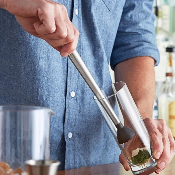 American Metalcraft SM9 9 1/8" Stainless Steel Cocktail Muddler