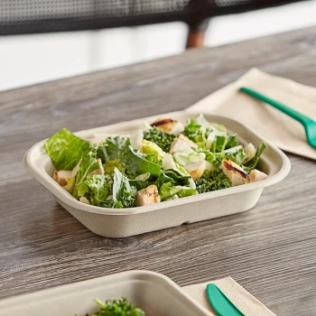 World Centric 17 oz. PLA Lined Compostable Fiber Container - 400/Case