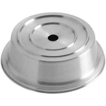 American Metalcraft 8 1/16" - 8 1/4" Stainless Steel Plate Cover for Standard and Wide Foot Plates