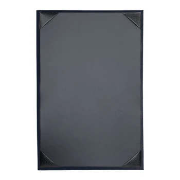 H. Risch, Inc. Oakmont 11" x 17" Blue 1-Panel Menu Cover with Album Style Corners
