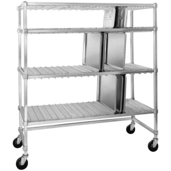 Channel FTDR-4 Heavy-Duty Aluminum Tray Drying Rack - 63 Tray Capacity