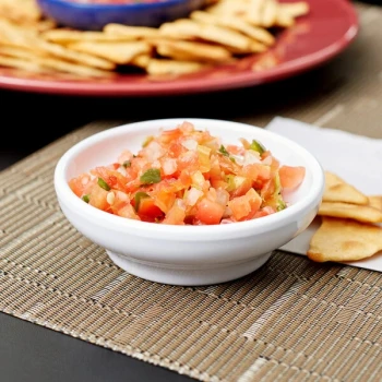 Carlisle 087502 Melamine 5 oz. White Salsa Dish - 48/Case