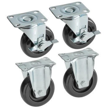 Cooking Performance Group 351FRYCASTKT 4 inch Casters for Open Pot Floor Fryers - 4/Set