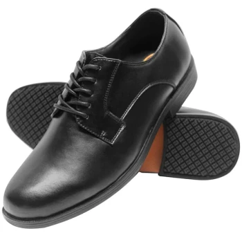 Genuine Grip® 940 Women's Size 11 Wide Width Black Water-Resistant Soft Toe Non-Slip Oxford Dress Shoe