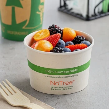 World Centric 8 oz. NoTree Compostable Bio Lined Paper Food Cup - 1,000/Case