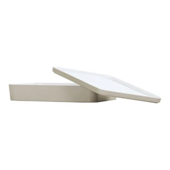 Cal-Mil 14" x 10 1/2" Ash Rectangular Melamine Bento Box - 3/Case