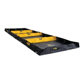 Justrite 20' x 6' x 8" 598 Gallon QuickBerm 4-Zone Foldable Decontamination Spill Containment Berm 28574