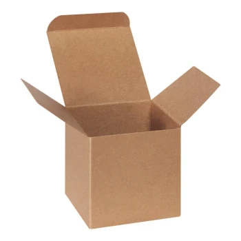 Lavex 4" x 4" x 4" Kraft Heavy-Duty Reverse Tuck Carton - 250/Case