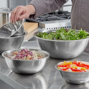 Choice Standard Stainless Steel Mixing Bowl Set - 5/Set