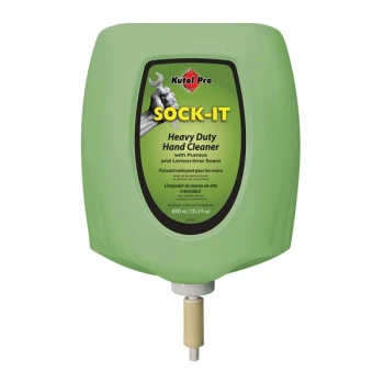 Kutol Pro 1668 Sock-It Lemon Lime Scented Heavy-Duty Hand Cleaner with Pumice 4000 mL Cartridge for Kutol DuraView Dispenser - 2/Case