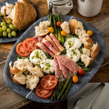 Carlisle 5310372 Ridge 18" Soapstone Melamine Oblong Platter - 6/Case