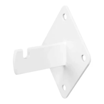 Econoco White 16 Gauge Steel Wall Mount Bracket for Grid Panels