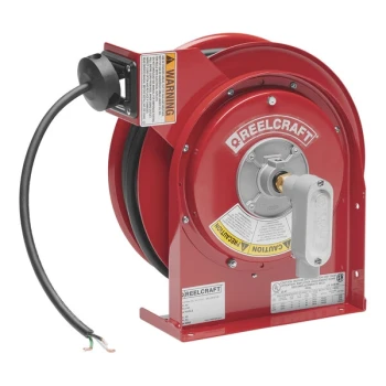 Reelcraft L 4545 123 X 12/3 45' Premium-Duty Flying Lead Power Cord Reel