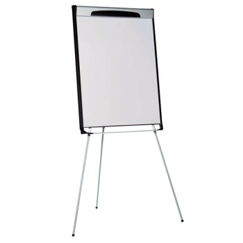 MasterVision EA23066720 Gold Ultra 29" x 41" Magnetic Dry Erase Tripod Style Telescoping Easel with Black and Silver Frame