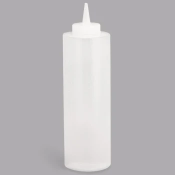 TableCraft 112C 12 oz. Clear Cone Tip Squeeze Bottle with 38 mm Opening - 12/Pack
