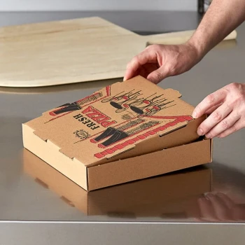 Choice 10" x 10" x 2" Kraft Corrugated Pizza Box - 50/Bundle