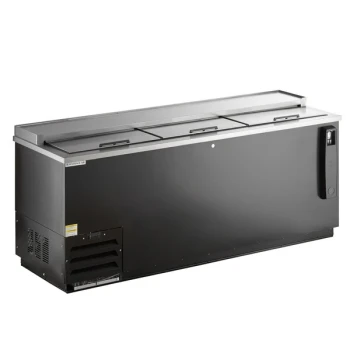 Beverage-Air DW79HC-B-02 80" Black Deep Well Bottle Cooler with Stainless Steel Interior