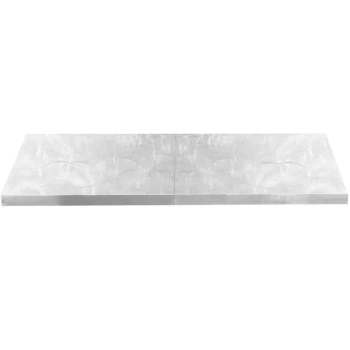 TableCraft CWAL6TCL Translucent Clear 13 Gauge Aluminum Table Cover for 6' Table - 72 3/8" x 30 3/8"