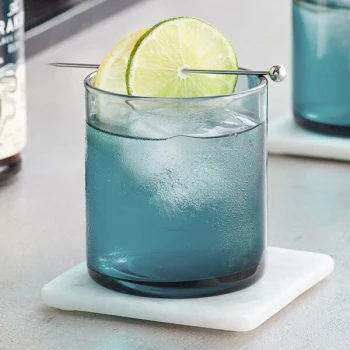Acopa Pangea 10 oz. Blue Rocks / Old Fashioned Glass - Sample