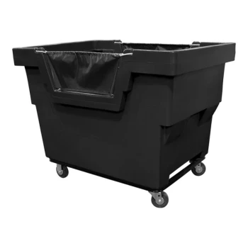 Royal Basket Trucks Black Mail Truck with 2 Rigid / 2 Swivel Casters R23-BKX-MTC-4UNN