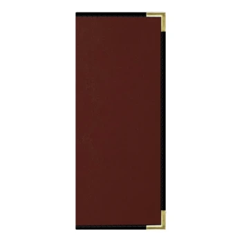 H. Risch, Inc. Oakmont 4 1/4" x 11" Wine 3 View Menu Cover