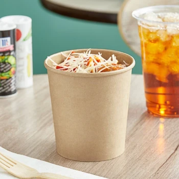 Choice 16 oz. Kraft Poly-Coated Paper Food Cup - 500/Case