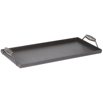 FMP 133-1008 10" x 22 "x 1" Portable Black Steel Griddle