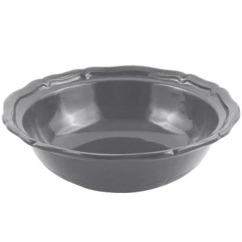 Bon Chef 9054 Queen Anne 10 Qt. Smoke Gray Sandstone Finish Cast Aluminum Salad Bowl