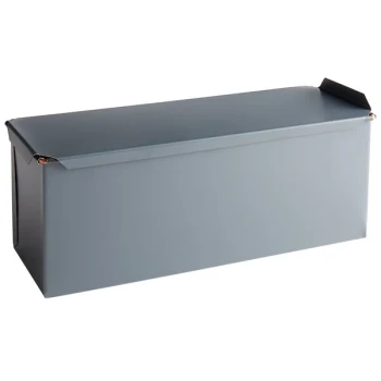 Matfer Bourgeat 341643 Exopan Steel Non-Stick Long Pullman Bread Loaf Pan with Lid - 15 3/4 inch x 5 1/2 inch x 5 1/2 inch