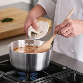 Choice 2.75 Qt. Tapered Aluminum Sauce Pan
