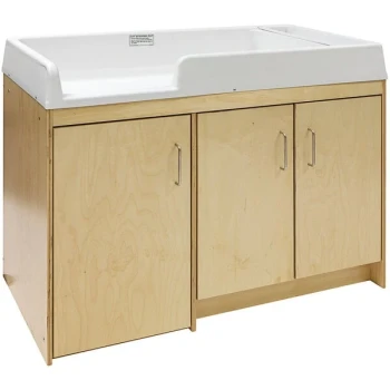 Tot Mate TM4530A.SBBBB Natural Birch Plywood Infant Changing Table - 46 3/16" x 22 7/8" x 36 13/16"