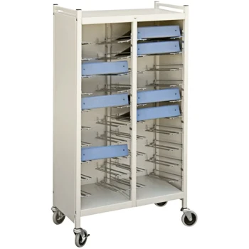 Omnimed Omnicart Beige 24-Binder Tall Flat-Storage Closed Cart 264595-BG