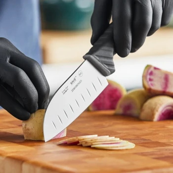 Schraf 5" Granton Edge Santoku Knife with TPRgrip Handle