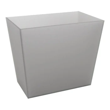 room360 Nassau 17 Qt. Smoke Resin Recycling Wastebasket - 4/Case